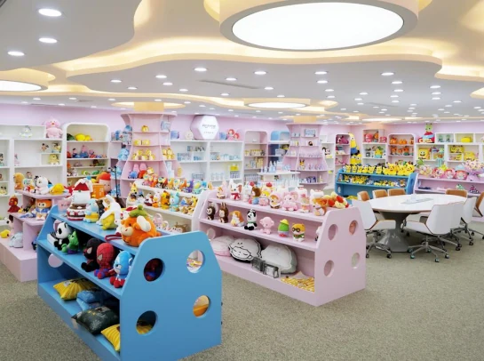 Plush samples displayed in the Toy Gift Supply showroom