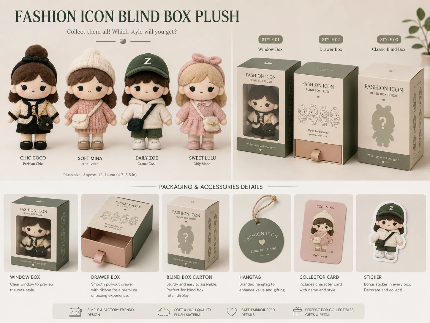Fashion Icon plush collection board
